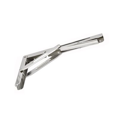 MARINE CITY Folding Shelf Bracket, 304-Grade Stainless Steel, Corrosion-Resistant, Rust-Proof, Max Load 551 LB, Space-Saving, 12 Inches, for Shelves, Storage Racks, Bookshelves, Marines