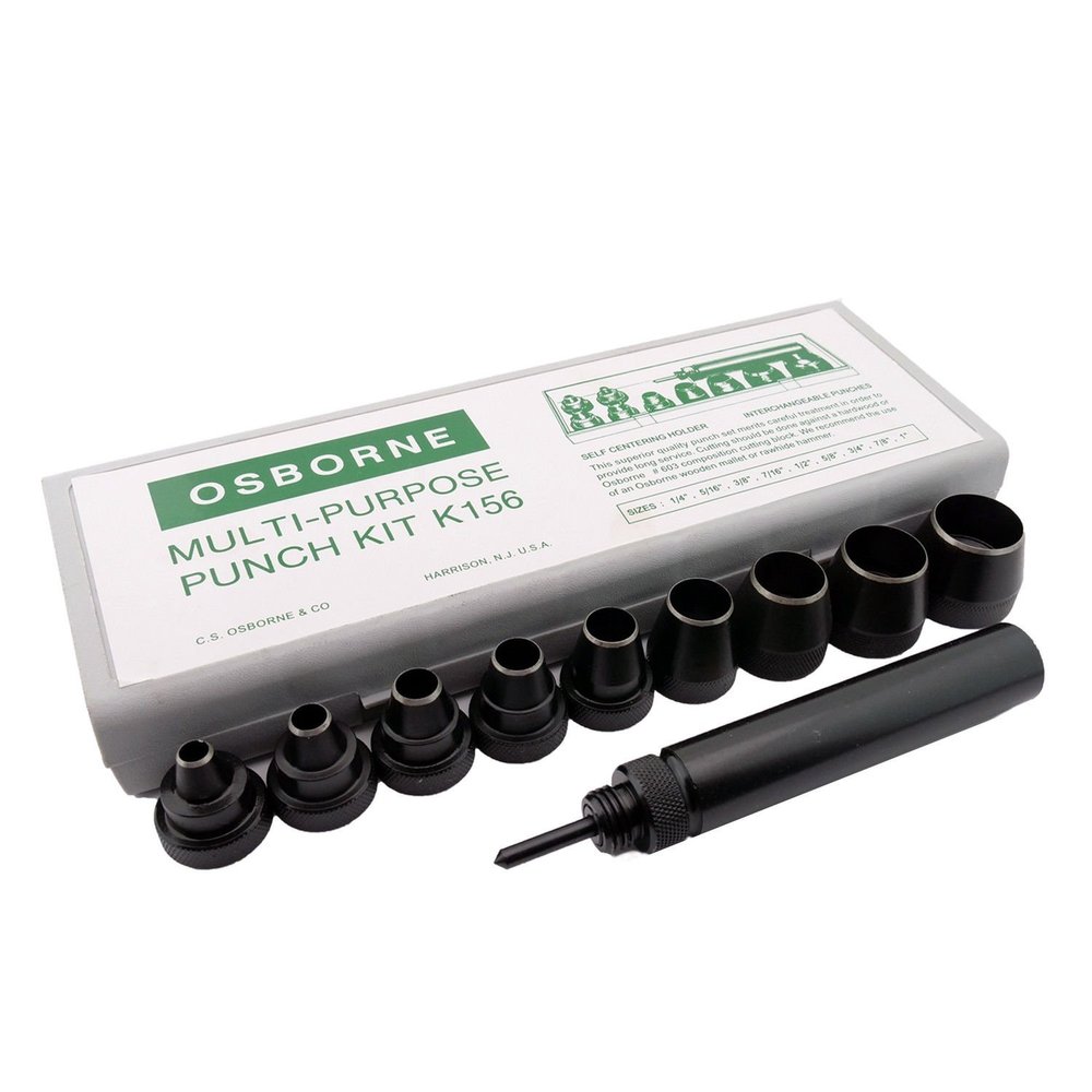 C.S. Osborne Multi-Purpose Self Centering Punch Set #K-156 Made in USA