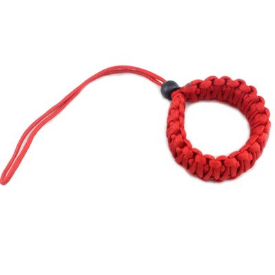 AKOAK Braided 550 Paracord Adjustable Camera Wrist Strap,Safety Strap for Video Camcorder,Binoculars and DSLR Camera,Red