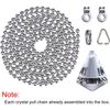 Jovitec 2 Pcs Ceiling Fan Pull Chains Crystal Decorative Pull Chain Extension Crystal Ornaments Gifts Light 1 Meter Long Each for Ceiling Light Fan Toilet Bathroom view 3