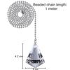 Jovitec 2 Pcs Ceiling Fan Pull Chains Crystal Decorative Pull Chain Extension Crystal Ornaments Gifts Light 1 Meter Long Each for Ceiling Light Fan Toilet Bathroom view 4