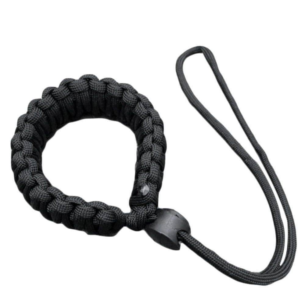 AKOAK Braided 550 Paracord Adjustable Camera Wrist Strap,Safety Strap for Video Camcorder,Binoculars and DSLR Camera,Black