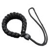 AKOAK Braided 550 Paracord Adjustable Camera Wrist Strap,Safety Strap for Video Camcorder,Binoculars and DSLR Camera,Black view 1