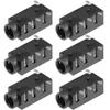 uxcell 6Pcs PCB Mount 3.5mm 4 Pin Socket Headphone Stereo Jack Audio Video Connector Black PJ320D view 1