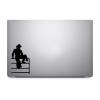 Bargain Max Decals Cowboy Sitting Silhouette Decal Notebook Car Laptop 5.5" (Black) view 4