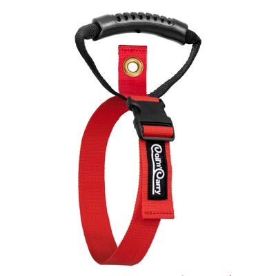 Cord-Lox Coil'n'Carry Cable Straps - Heavy-Duty Storage Straps with Handle for Garden Hose Storage; Cord Organizer and Carry Strap for Extension Cords, Air Hose, RV Hose; Fabricated In USA (Red, 1-Pk)