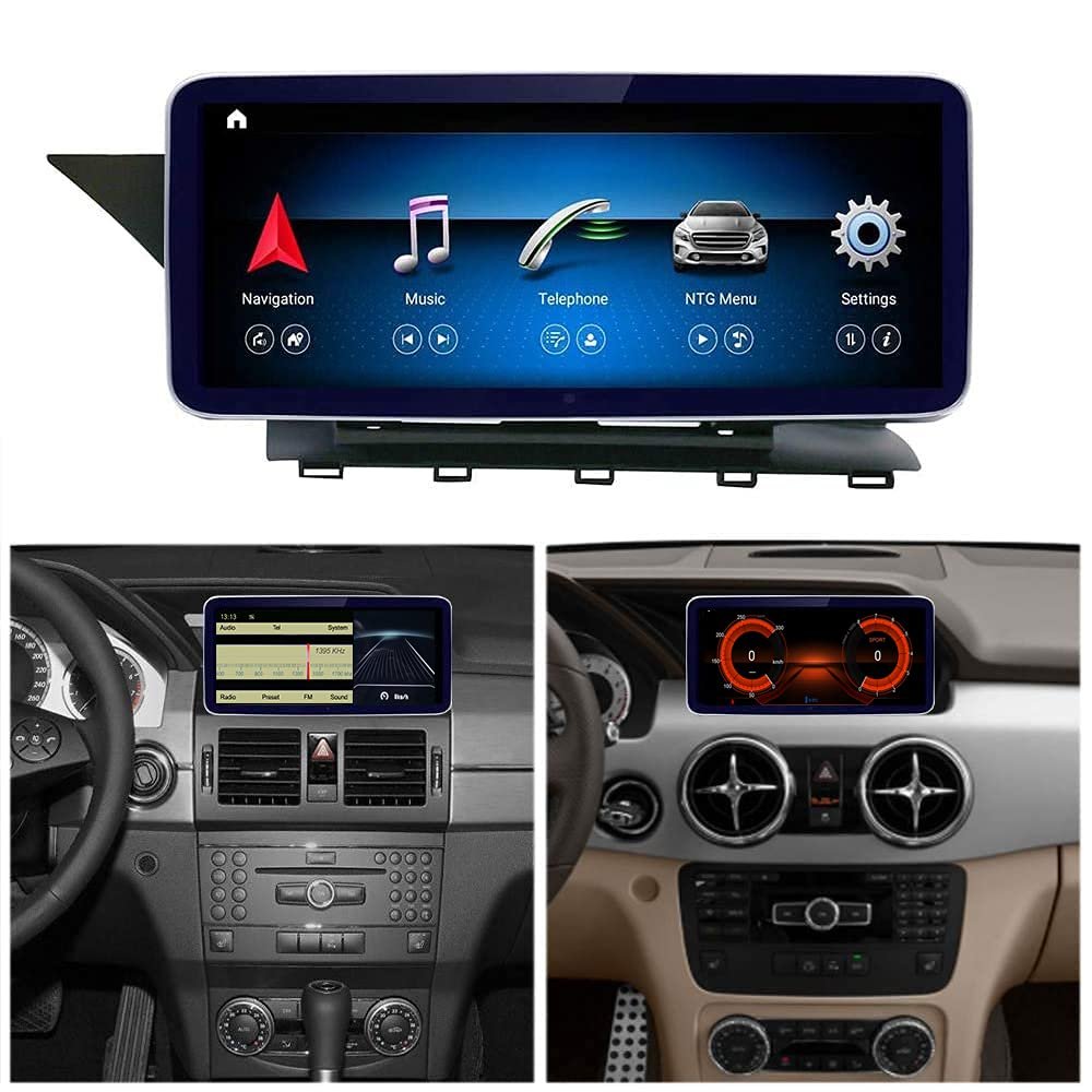 10.25" Round Corner Car Touch Screen for Mercedes Benz GLK 2013-2015 X204Blue-ray Anti-glare Screen 4GB RAM 64GB ROM 1920 x 720 Resolution Android GPS Navigation Radio Stereo Multimedia Player