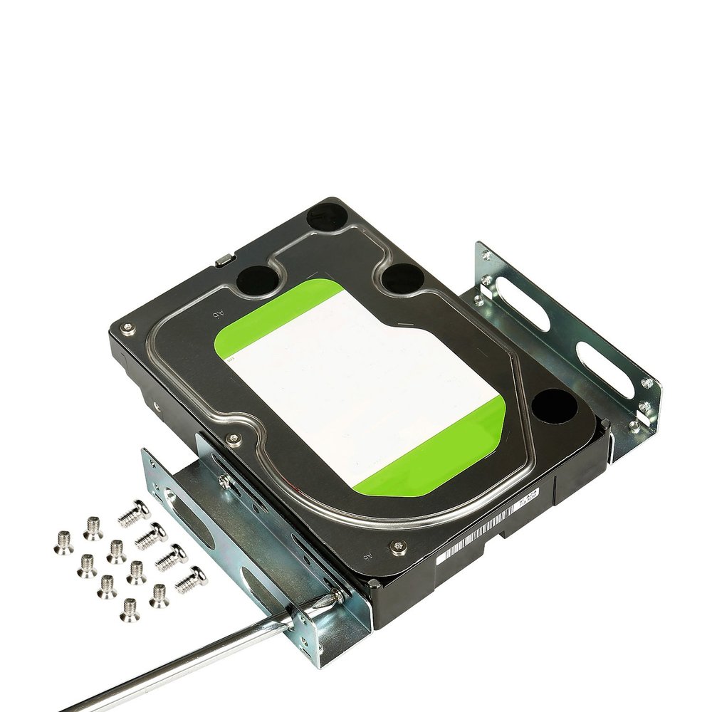 HDD Hard Drive Metal Mounting Bracket Adapter, Convert Any 3.5 in HDD Into One 5.25 in Drive Bay1x3.5 to 5.25 in