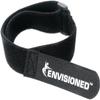 Velour Cinch Straps 1.5" x 20" - 6 Pack, Soft Touch Microfiber Reusable Hook and Loop - Plus 2 Free Bonus Reusable Cable Ties view 1