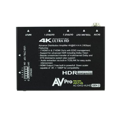 AVPro Edge AC-DA12-AUHD-GEN2 18Gbps Distribution Amplifier w/10-Year warranty