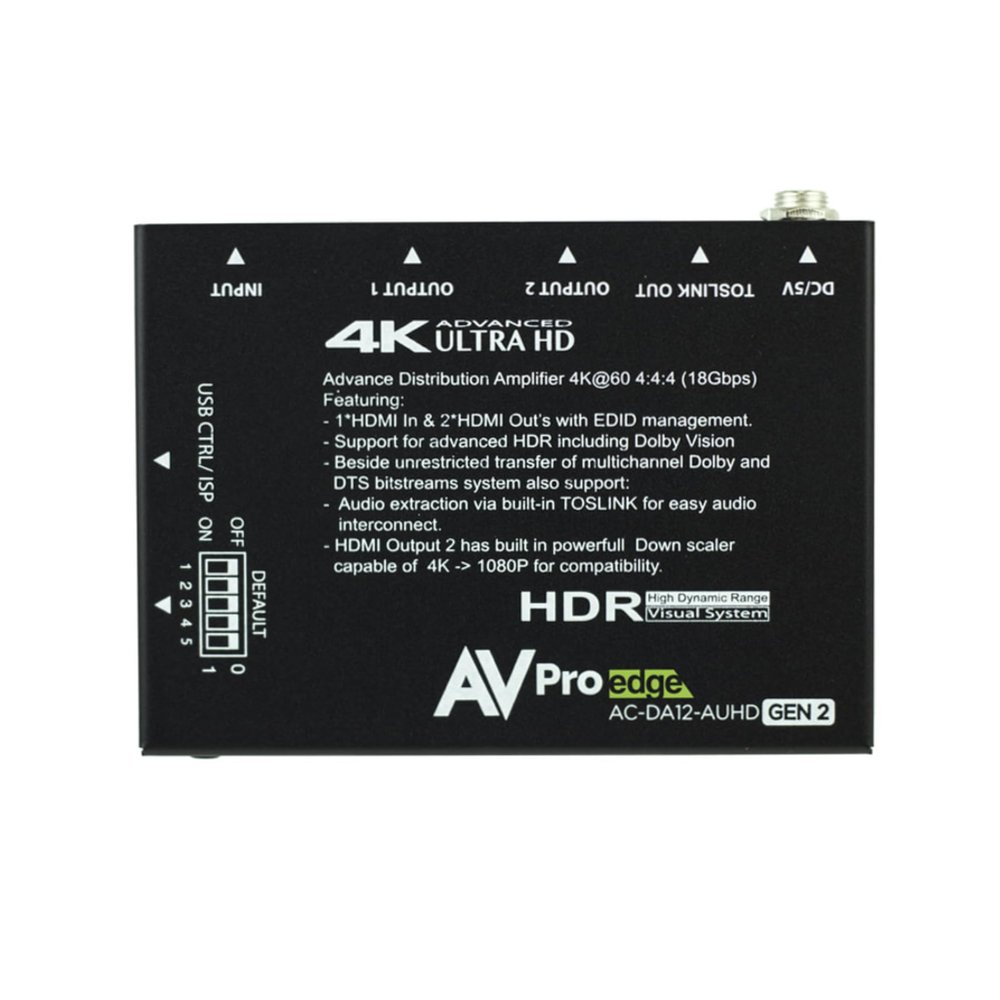 AVPro Edge AC-DA12-AUHD-GEN2 18Gbps Distribution Amplifier w/10-Year warranty