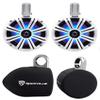 KICKER 2 45KMTC8W 8" 600w Marine Wakeboard Tower Speakers w/LED's+Covers KMTC8 view 1