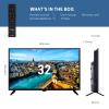 ATYME 32-inch Class 60Hz 720p HD LED TV Flat Screen 1*USB 3* HDMI 1*VGA ARC Dual Channel 8W Speakers Monitor Television Non-Smart Television 320GM5HD view 3