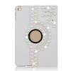 STENES Galaxy Tab A 10.1 Case - Stylish - 3D Handmade Crystal Flowers Floral 360 Degree Rotating Stand Cover with Auto Sleep/Wake Feature for Samsung Galaxy Tab A 10.1 - White view 1