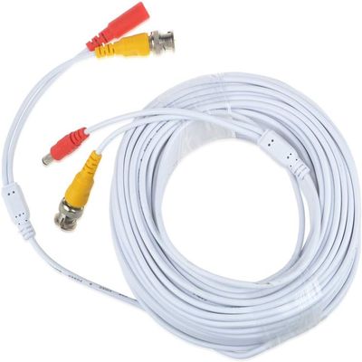 Accessory USA 100ft White BNC Video Power Wire Cord for Zmodo Q-See Qsee PTZ Camera Cable