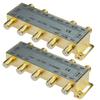 iMBAPrice 110017-2 (2-Pack) Glod Plated 2.4 Ghz -8 Way Coaxial Cable Splitter F-Type Screw for Video Satellite Splitter/VCR/Cable Splitter/TV Splitter/Antenna Splitter/RG6 Splitter view 1