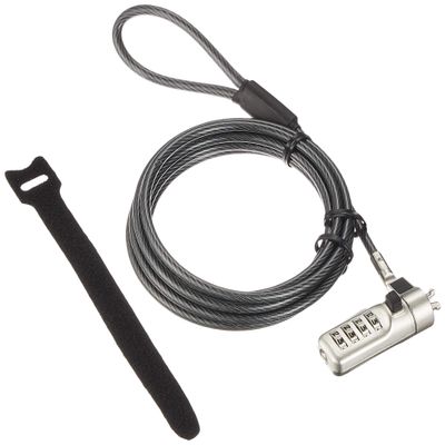 Elecom ESL-401 Security Wire, Dial Lock, Compatible with MiniSaver (3 x 7)
