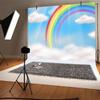 Leyiyi 10x6.5ft Photography Backdrop Rainbow Background Baby Baptism Baby Shower Bokeh Sky Cloud Skyline Vlogger Cake Table Kids Happy Birthday Summer Party Pajama Photo Portrait Vinyl Studio Prop view 2