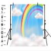 Leyiyi 10x6.5ft Photography Backdrop Rainbow Background Baby Baptism Baby Shower Bokeh Sky Cloud Skyline Vlogger Cake Table Kids Happy Birthday Summer Party Pajama Photo Portrait Vinyl Studio Prop view 3