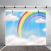 Leyiyi 10x6.5ft Photography Backdrop Rainbow Background Baby Baptism Baby Shower Bokeh Sky Cloud Skyline Vlogger Cake Table Kids Happy Birthday Summer Party Pajama Photo Portrait Vinyl Studio Prop view 4