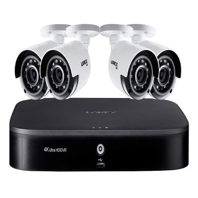 4K Ultra HD 8-Channel Security System with 2 TB DVR and Four 4K Ultra HD Color Night Vision Bullet Cameras with Smart Home Voice Control