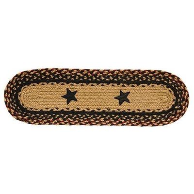 CWI Gifts BlackBerry Star Braided 8 Inch by 28 Inch Oval Stair Tread, Multicolored