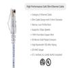 CablesAndKits - Cat6 Slim Snagless 5ft White Ethernet Cable, High-Density PVC Jacket (CM), Pure Copper, RJ45 Computer & Networking Patch Cord - Lifetime Wty view 2