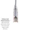 CablesAndKits - Cat6 Slim Snagless 5ft White Ethernet Cable, High-Density PVC Jacket (CM), Pure Copper, RJ45 Computer & Networking Patch Cord - Lifetime Wty view 4