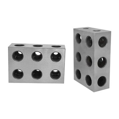 MH GLOBAL 1 Pair of 1-2-3 Universal Blocks 11 Holes Milling Drilling Precision
