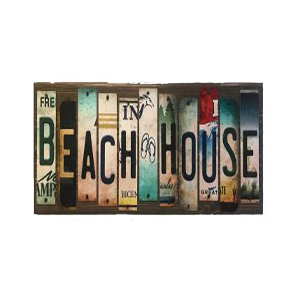 SMART BLONDE Beach House License Plate Tag Strip Novelty Wood Sign WS-017