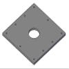 Great Plains Towers - DTBTIP24 24in x 24in x .75in thick Ballast Tray Interface Plate view 1