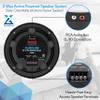Pyle 6.5 Inch Dual Marine Speakers - Waterproof and Bluetooth Compatible 2-Way Coaxial Range Amplified Audio Stereo Sound System with Wireless RF Streaming and 600 Watt Power-1 Pair-PLMRF65MB (Black) view 2