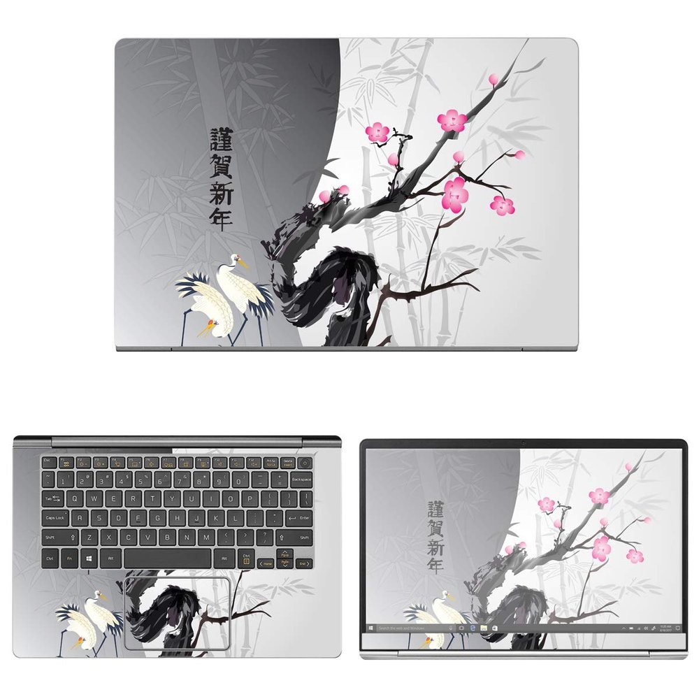 Decalrus - Protective Decal Cherry Blossom Skin Sticker for LG Gram 14Z980 (14" Screen) case Cover wrap LGgram14Z980-16