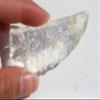 Clear Slag Glass Flint Knapped Knife Blade 2-1/2" Long Cody Shaped Blade Great for Comic Con/Cosplay/Game Of Thrones D.I.Y. Props view 1