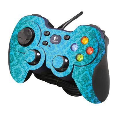 MightySkins Skin Compatible with Logitech Gamepad F310 - Blue Vintage | Protective, Durable, and Unique Vinyl Decal wrap Cover | Easy to Apply, Remove, and Change Styles | Made in The USA