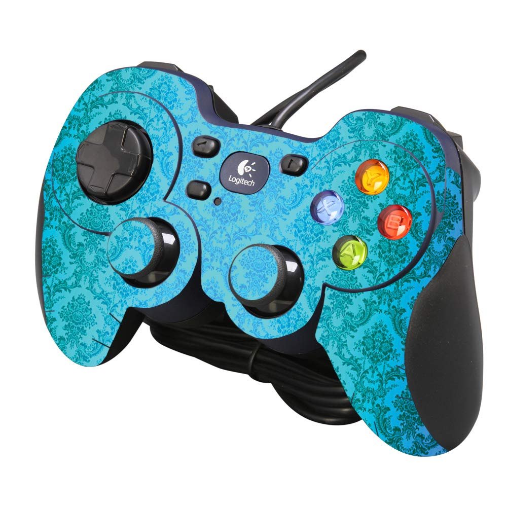 MightySkins Skin Compatible with Logitech Gamepad F310 - Blue Vintage | Protective, Durable, and Unique Vinyl Decal wrap Cover | Easy to Apply, Remove, and Change Styles | Made in The USA