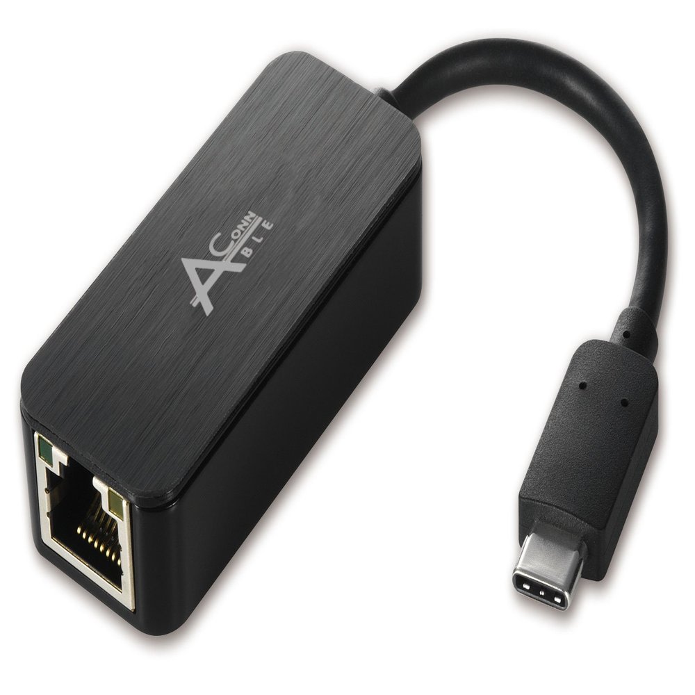 Ableconn USBCE5003, 5-Pack, USB Type C to Gigabit Ethernet Adapter (Black)