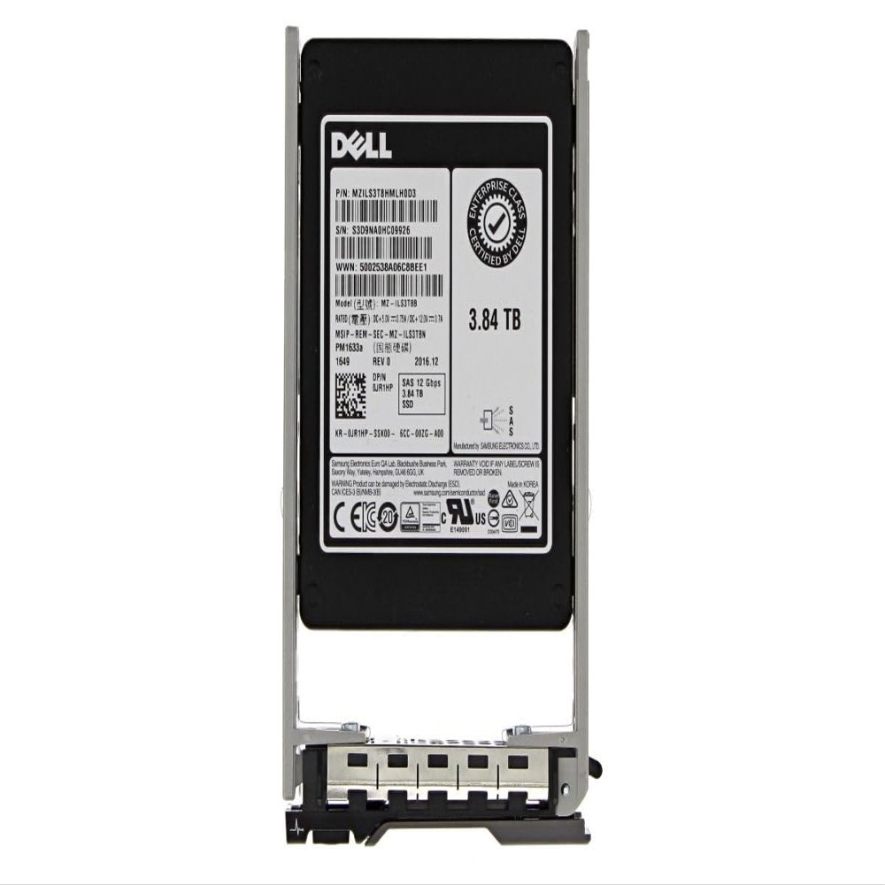 Dell Samsung PM1633a 3.84TB 12Gb/s SAS Read Intensive Solid State Drive Bundle with Dell 13G Drive Tray - JR1HP