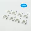 200 PCS Cable Clips with Screws, White Plastic Cable Wire Clips for RG6/RG59/CAT6/RJ45 Cable, 12mm Round Cable Management for Coax Cable/TV Wire/Led Starlight view 2