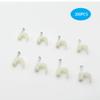 Cable Wire Clips with Round Nails, White Cable Clips for Ethernet Cable, 10mm Nail-in Cable Clips for RG6/RG59/CAT6/RJ45 Cable, 200 Pieces Cord Tie Holder with Steel Nails view 4