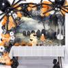 Baocicco Halloween Gloomy Tombstone Haunted House Backdrop 8x6ft Photography Background Creepy Night Scary Forest Spooky Party view 4