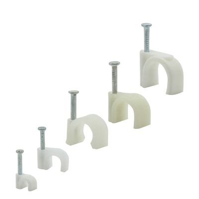 200PCS Round Cable Wire Clips Cable Management Cord Tie (5 Assorted Sizes)