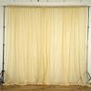 AK TRADING CO. 120" Wide (10Ft Wide) IFR Sheer Voile Drape Panels for Backdrop, Wedding Events, Ceiling Drapes, Event Masking, & Decor - Select from 6ft to 50ft Length. (10 feet x 14 feet, Champagne) view 1