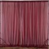 AK TRADING CO. 120" Wide (10Ft Wide) IFR Sheer Voile Drape Panels for Backdrop, Wedding Events, Ceiling Drapes, Event Masking, & Decor - Select from 6ft to 50ft Length. (10 feet x 14 feet, Burgundy) view 1