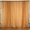 AK TRADING CO. 120" Wide (10Ft Wide) IFR Sheer Voile Drape Panels for Backdrop, Wedding Events, Ceiling Drapes, Event Masking, & Decor - Select from 6ft to 50ft Length. (10 feet x 14 feet, Gold) view 1