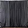 AK TRADING CO. 120" Wide (10Ft Wide) IFR Sheer Voile Drape Panels for Backdrop, Wedding Events, Ceiling Drapes, Event Masking, & Decor - Select from 6ft to 50ft Length. (10 feet x 14 feet, Black) view 1