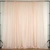 AK TRADING CO. 120" Wide (10Ft Wide) Sheer Voile Drape Panels for Backdrop, Wedding Events, Ceiling Drapes, Event Masking, & Decor - Select from 6ft to 50ft Length. (10 feet x 14 feet, Blush) view 1