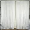 AK TRADING CO. 120" Wide (10Ft Wide) Sheer Voile Drape Panels for Backdrop, Wedding Events, Ceiling Drapes, Event Masking, & Decor - Select from 6ft to 50ft Length. (10 feet x 14 feet, White) view 1