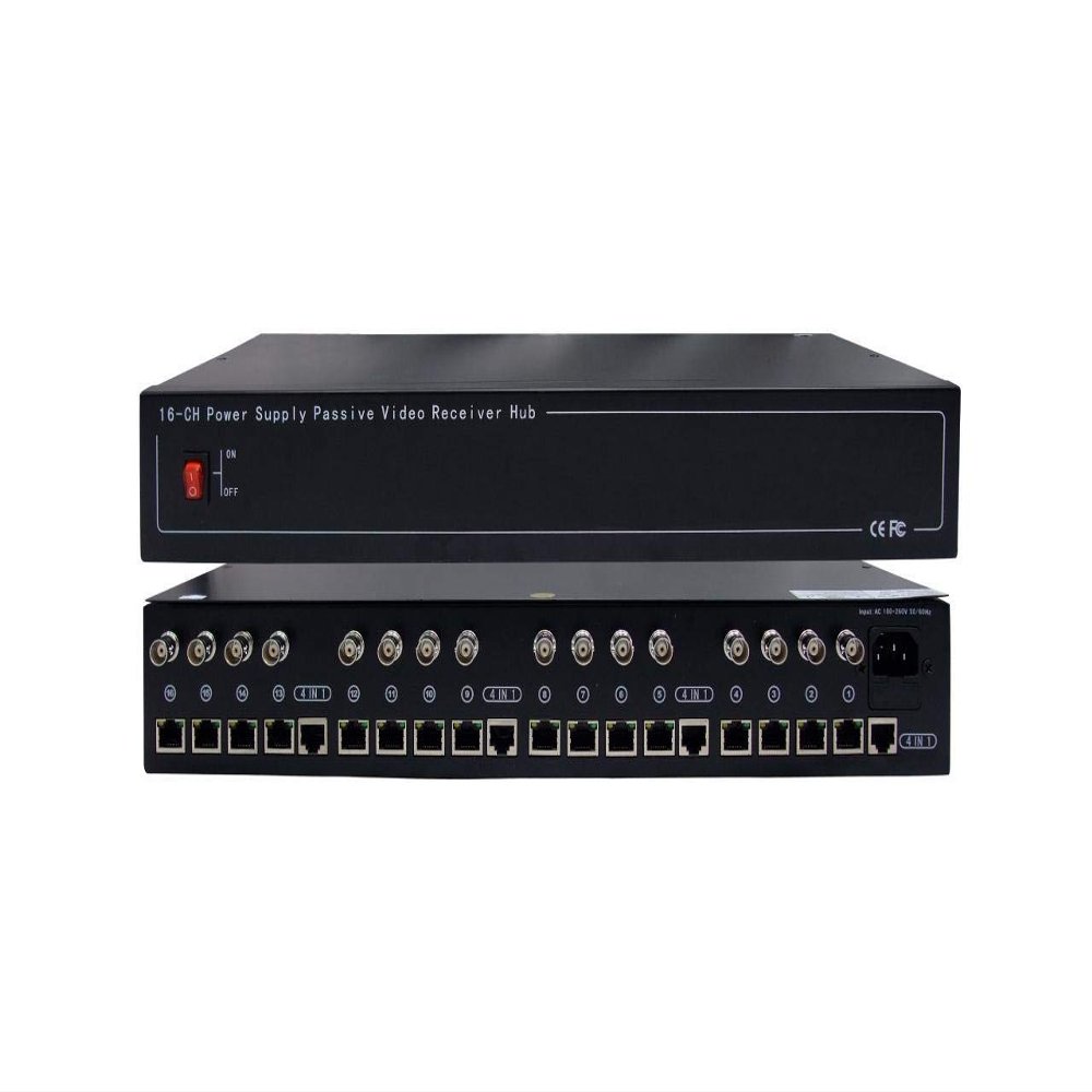 16CH Passive Video Balun Receiver & Power Supply Hub (VPS) Now Supports Analog HD Cameras