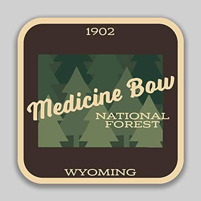JMM Industries Medicine Bow National Forest Colorado Wyoming Vinyl Decal Sticker Car Window Bumper 2-Pack 4-Inches 4-Inches Premium Quality UV-Protective Laminate PDS1427